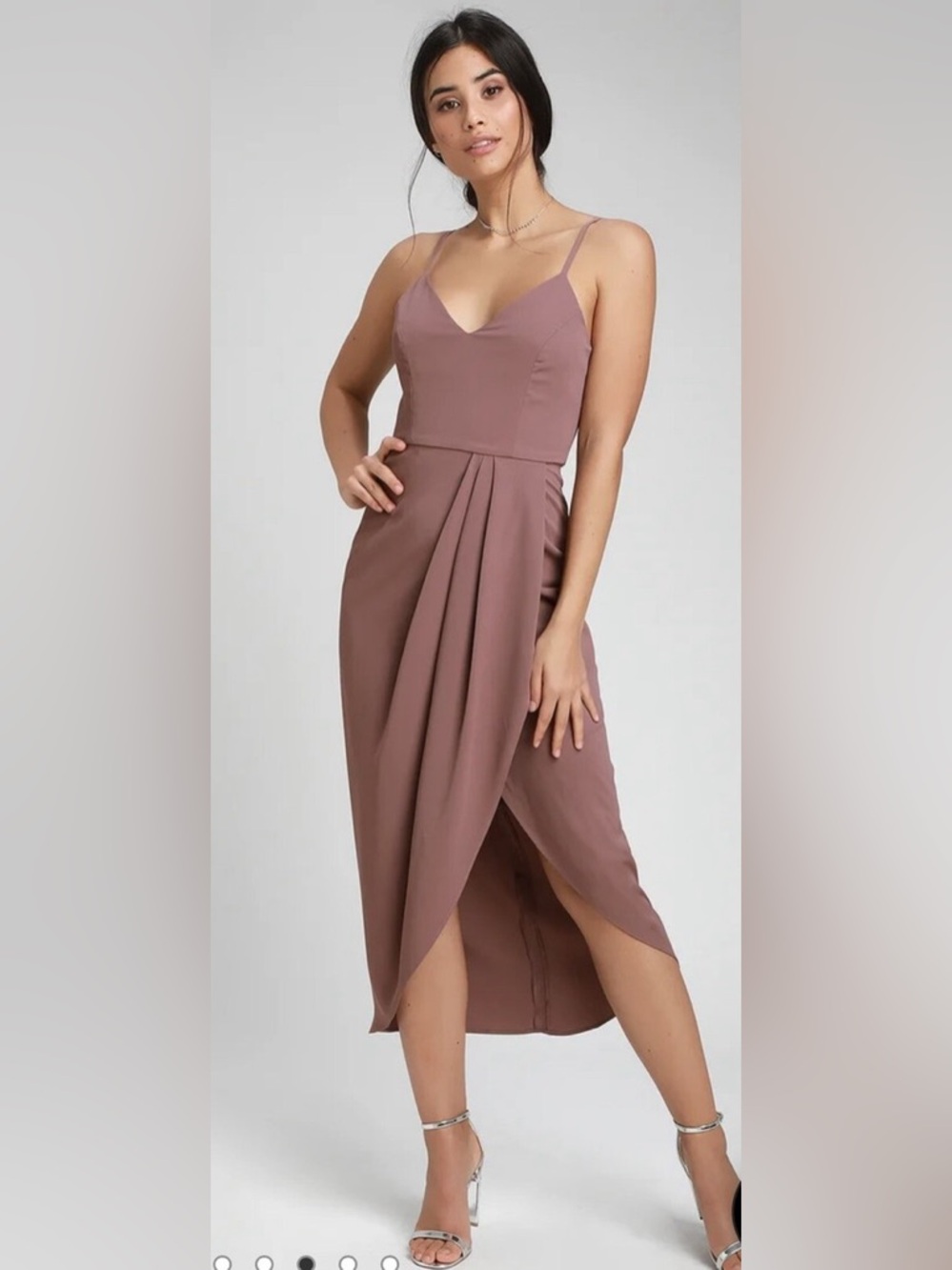 Lulus Reinette Spaghetti Strap Midi Dress